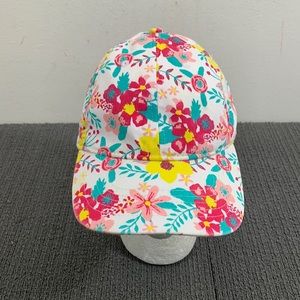 Floral Baseball Hat Womens OSFM Multicolor Adjustable Strapback Cap